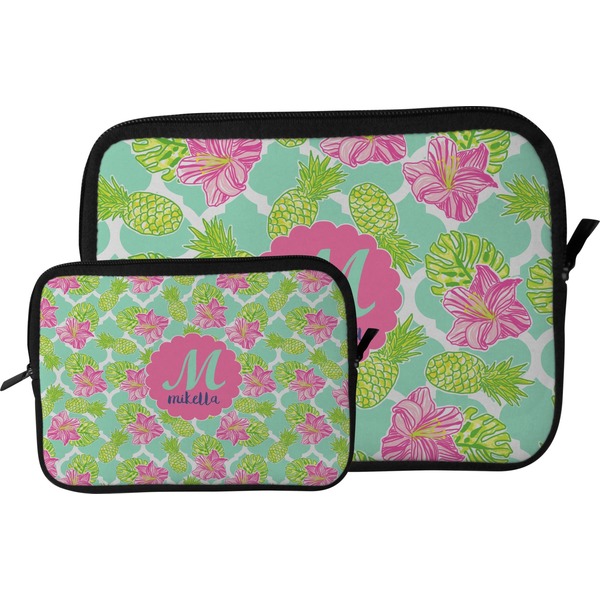 Preppy Hibiscus Tablet Sleeve (Size Comparison)