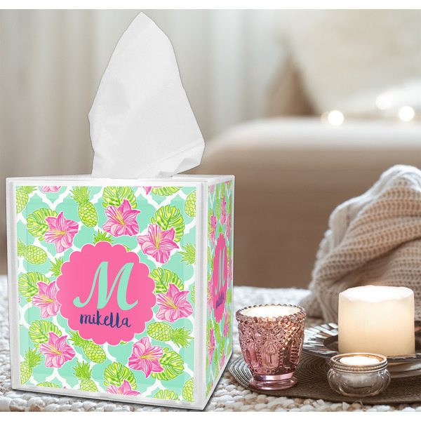 Preppy Hibiscus Tissue Box - LIFESTYLE