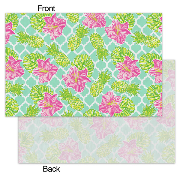 Preppy Hibiscus Tissue Paper - Heavyweight - Small - Front & Back