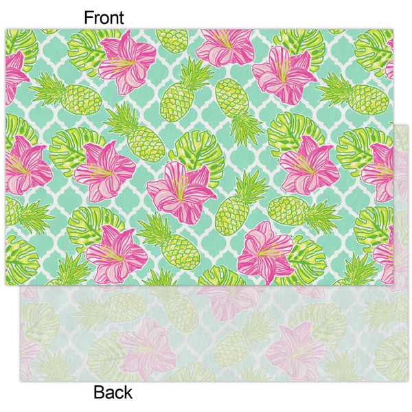 Preppy Hibiscus Tissue Paper - Heavyweight - XL - Front & Back