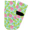 Preppy Hibiscus Toddler Ankle Socks - Single Pair - Front and Back