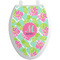 Preppy Hibiscus Toilet Seat Decal Elongated
