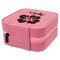 Preppy Hibiscus Travel Jewelry Boxes - Leather - Pink - View from Rear