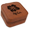 Preppy Hibiscus Travel Jewelry Boxes - Leather - Rawhide - Angled View