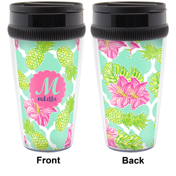 Preppy Hibiscus Travel Mug Approval (Personalized)