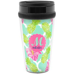 Preppy Hibiscus Acrylic Travel Mug without Handle (Personalized)