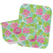 Preppy Hibiscus Two Rectangle Burp Cloths - Open & Folded