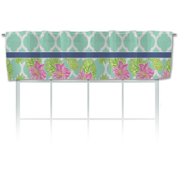 Custom Preppy Hibiscus Valance