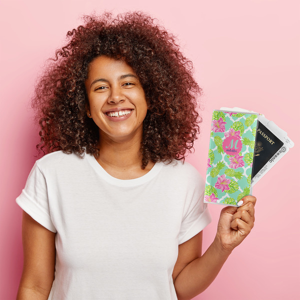 Preppy Hibiscus Vinyl Document Holder - LIFESTYLE