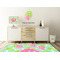 Preppy Hibiscus Wall Graphic Decal Wooden Desk