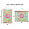 Preppy Hibiscus Wall Hanging Tapestries - Parent/Sizing
