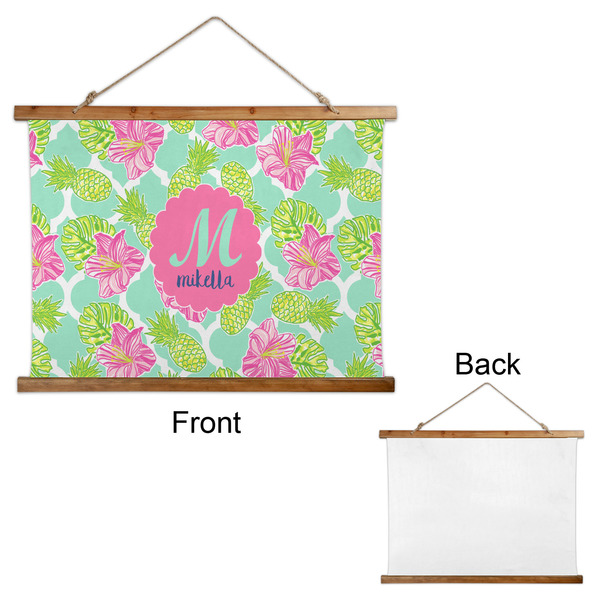 Preppy Hibiscus Wall Hanging Tapestry - Landscape - APPROVAL
