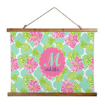 Preppy Hibiscus Wall Hanging Tapestry - Wide (Personalized)