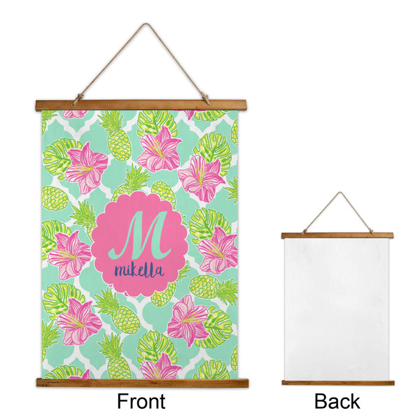 Preppy Hibiscus Wall Hanging Tapestry - Portrait - APPROVAL