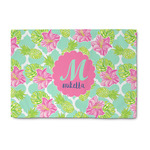 Preppy Hibiscus Washable Area Rug (Personalized)