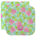 Preppy Hibiscus Facecloth / Wash Cloth (Personalized)