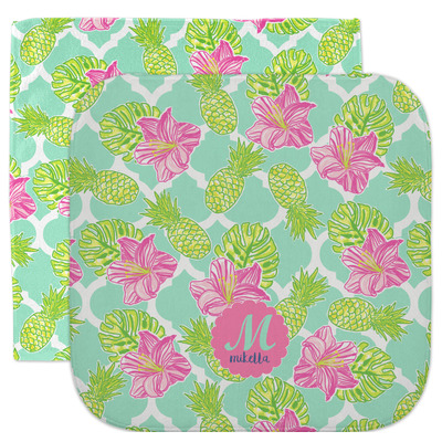 Preppy Hibiscus Facecloth / Wash Cloth (Personalized)