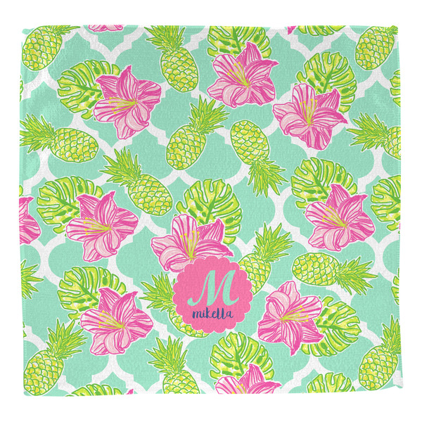 Preppy Hibiscus Washcloth - Front - No Soap