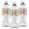 Preppy Hibiscus Water Bottle Labels - Front View