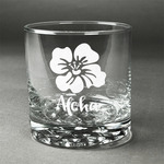 Preppy Hibiscus Whiskey Glass (Single) (Personalized)