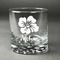 Preppy Hibiscus Whiskey Glass - Front/Approval