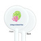 Preppy Hibiscus White Plastic 5.5" Stir Stick - Single Sided - Round - Front & Back