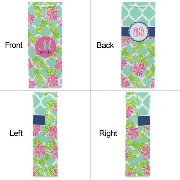 Preppy Hibiscus Wine Gift Bag - Gloss - Approval