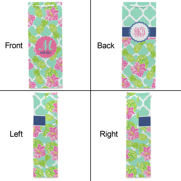 Preppy Hibiscus Wine Gift Bag - Matte - Approval