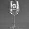 Preppy Hibiscus Wine Glass - Engraved (Personalized)