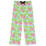 Preppy Hibiscus Womens Pajama Pants - L