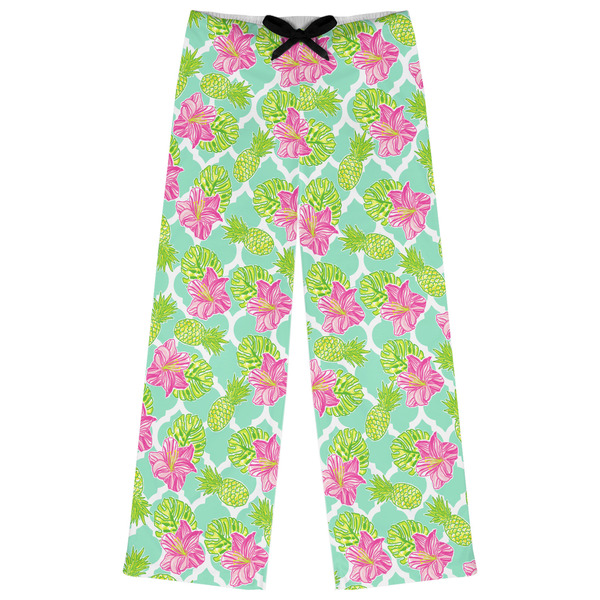 Custom Preppy Hibiscus Womens Pajama Pants - XL