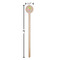Preppy Hibiscus Wooden 6" Stir Stick - Round - Dimensions