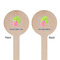 Preppy Hibiscus Wooden 6" Stir Stick - Round - Double Sided - Front & Back