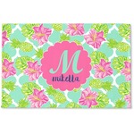 Preppy Hibiscus Woven Mat (Personalized)