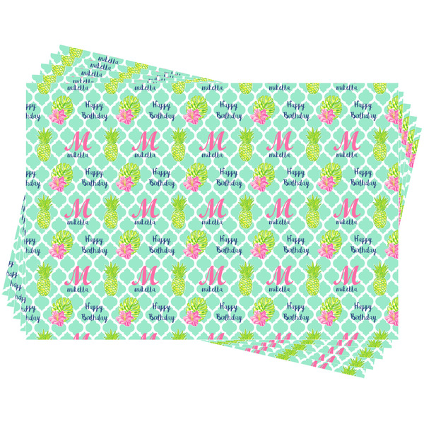 Preppy Hibiscus Wrapping Paper - 5 Sheets Approval