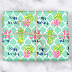 Preppy Hibiscus Wrapping Paper (Personalized)