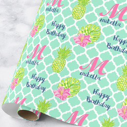 Preppy Hibiscus Wrapping Paper Roll - Large (Personalized)