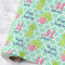 Preppy Hibiscus Wrapping Paper Roll - Matte - Large - Main