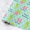 Preppy Hibiscus Wrapping Paper Roll - Matte - Medium - Main