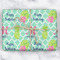 Preppy Hibiscus Wrapping Paper Roll - Matte - Wrapped Box
