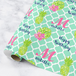 Preppy Hibiscus Wrapping Paper Roll - Medium (Personalized)