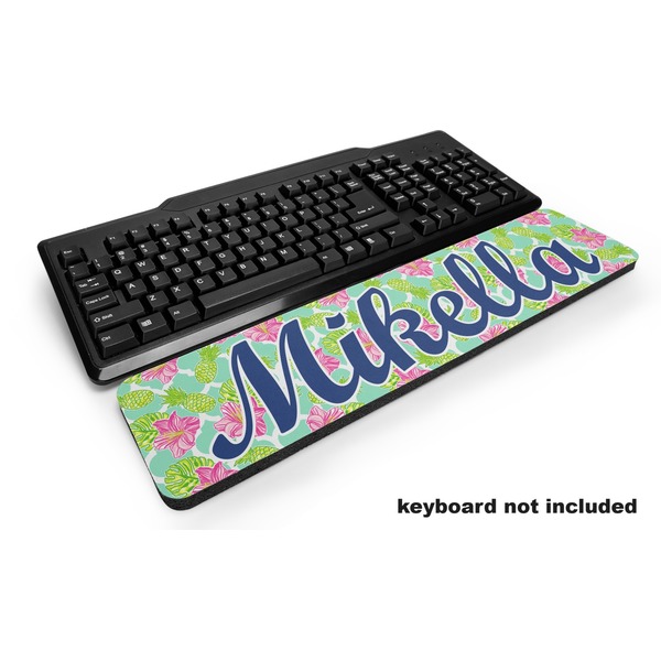 Custom Preppy Hibiscus Keyboard Wrist Rest (Personalized)