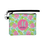 Preppy Hibiscus Wristlet ID Case w/ Name and Initial