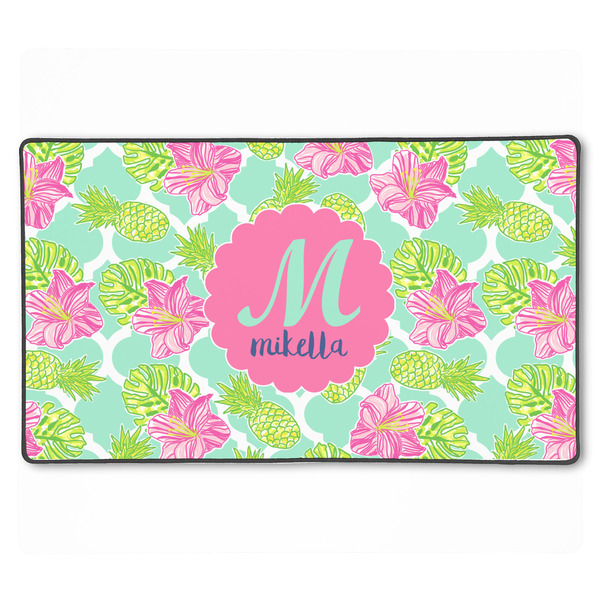 Custom Preppy Hibiscus XXL Gaming Mouse Pad - 24" x 14" (Personalized)