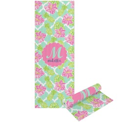Preppy Hibiscus Yoga Mat - Printable Front and Back (Personalized)