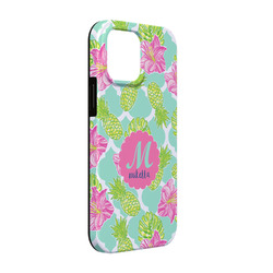 Preppy Hibiscus iPhone Case - Rubber Lined - iPhone 13 (Personalized)