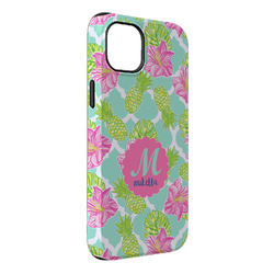 Preppy Hibiscus iPhone Case - Rubber Lined - iPhone 14 Pro Max (Personalized)