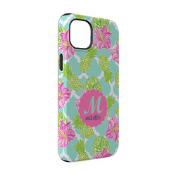 Preppy Hibiscus iPhone Case - Rubber Lined - iPhone 14 Pro (Personalized)