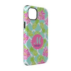 Preppy Hibiscus iPhone Case - Rubber Lined - iPhone 14 (Personalized)
