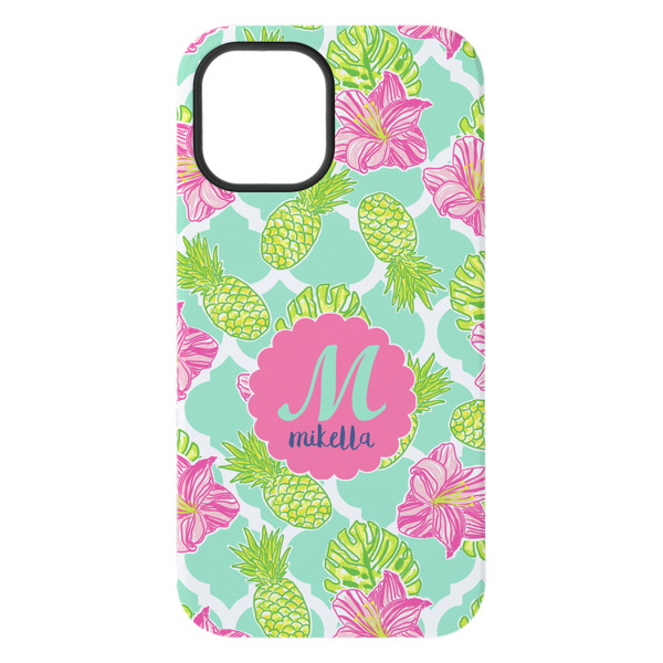 Preppy Hibiscus iPhone 15 Plus Tough Case - Back